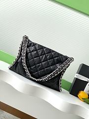 Kitlife Chanel Black Quilted Lambskin Chain Around Hobo Bag AS3566 33x22x8cm - 4