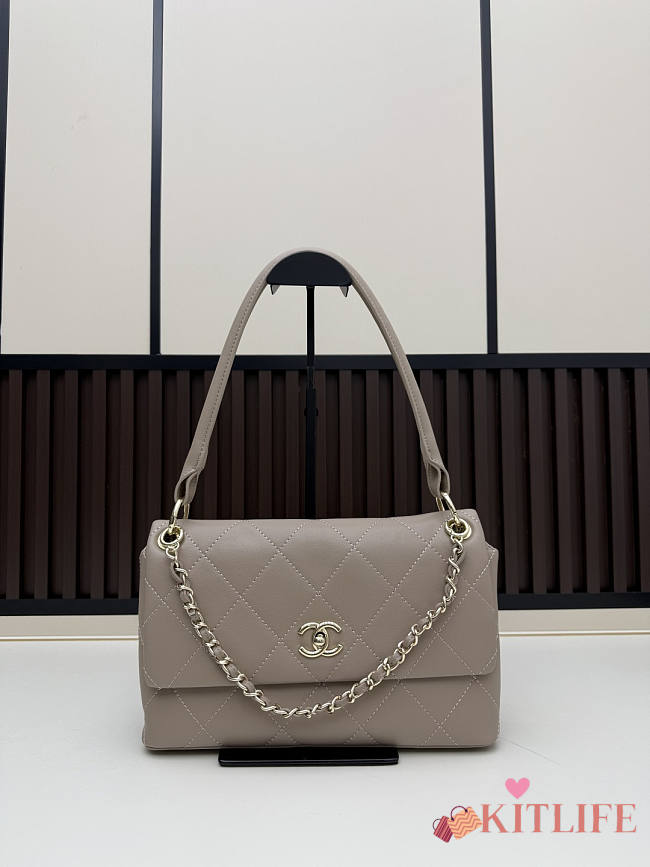 Kitlife Chanel Large Flap Bag Dark Gray Sheepskin AS6116 28×17×8 cm - 1