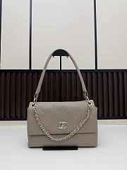 Kitlife Chanel Large Flap Bag Dark Gray Sheepskin AS6116 28×17×8 cm - 1