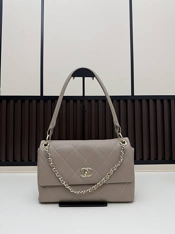 Kitlife Chanel Large Flap Bag Dark Gray Sheepskin AS6116 28×17×8 cm