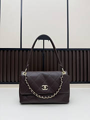 Kitlife Chanel Large Flap Bag Dark Brown Sheepskin AS6116 28×17×8 cm - 1