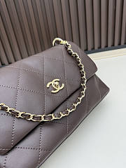 Kitlife Chanel Large Flap Bag Dark Brown Sheepskin AS6116 28×17×8 cm - 4