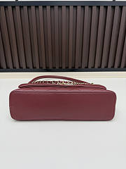 Kitlife Chanel Large Flap Bag Burgundy Sheepskin AS6116 28×17×8 cm - 4