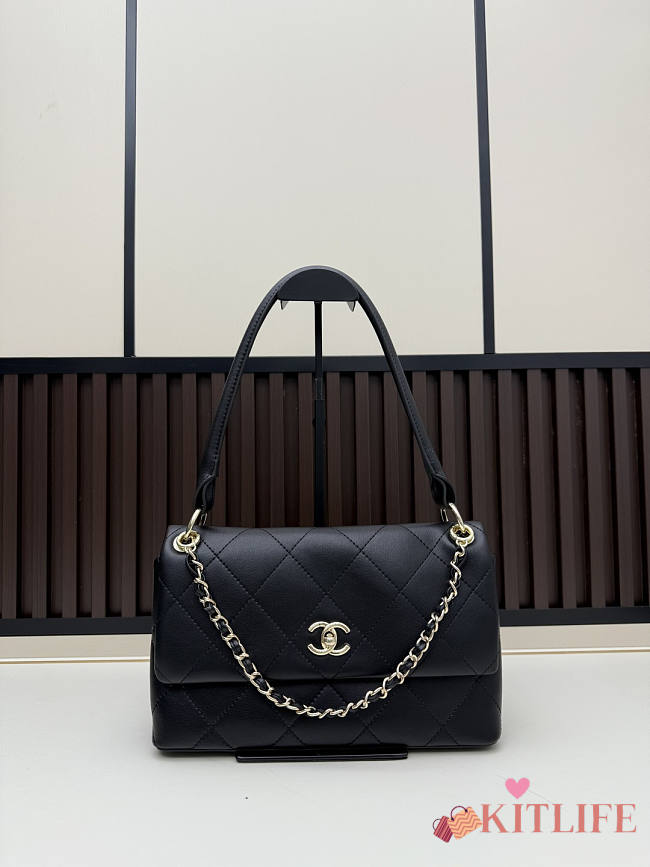 Kitlife Chanel Large Flap Bag Black Sheepskin AS6116 28×17×8 cm - 1