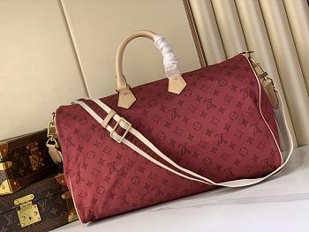 Kitlife Louis Vuitton Keepall Foldable 45 Bag Monogram Red Nylon M25772 45x20x27cm