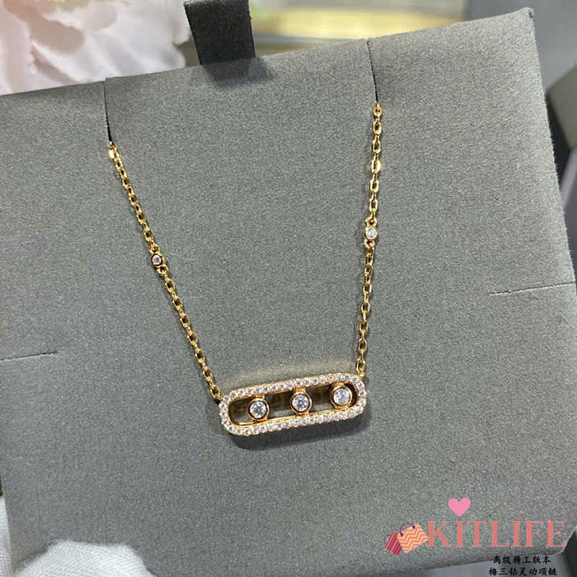Kitlife Messika Move Pavé Necklace in Gold - 1