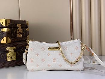 Kitlife Louis Vuittin Pochette Liv Bag Milky White/Peach M27741 24.5x13.5x6.5cm
