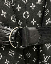 Kitlife Louis Vuitton Hooded Wrap Coat Black - 2