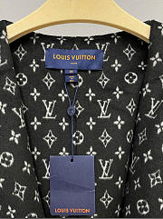 Kitlife Louis Vuitton Hooded Wrap Coat Black - 4