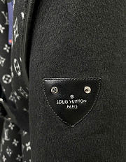 Kitlife Louis Vuitton Hooded Wrap Coat Black - 3