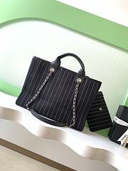 Kitlife Chanel Deauville Tote Bag Black AS3351 35cm - 3