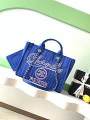 Kitlife Chanel Deauville Tote Bag Blue AS3351 35cm - 1