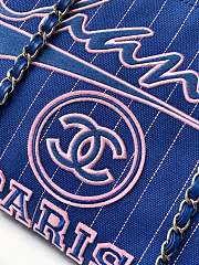 Kitlife Chanel Deauville Tote Bag Blue AS3351 35cm - 4