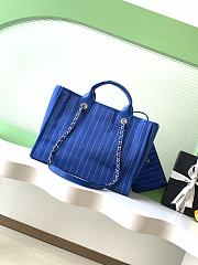Kitlife Chanel Deauville Tote Bag Blue AS3351 35cm - 2
