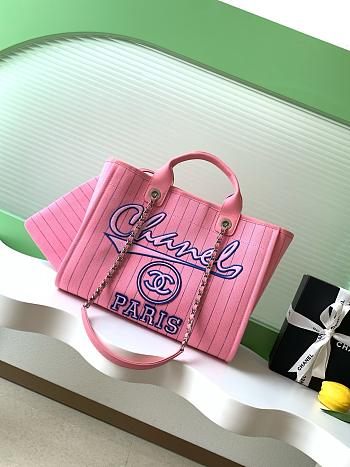 Kitlife Chanel Deauville Tote Bag Pink AS3351 35cm