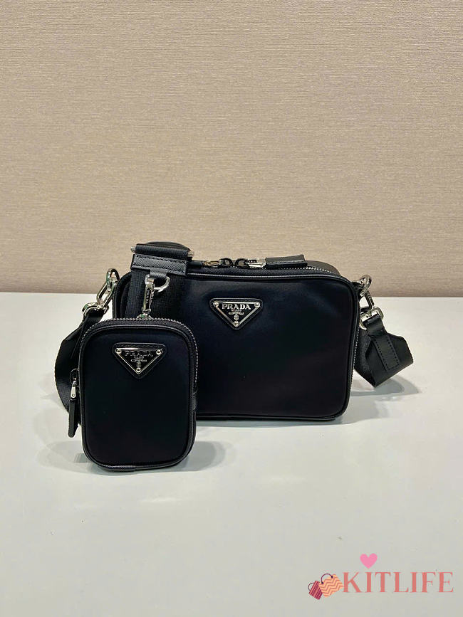 Kitlife Prada Small Messenger Bag Black 2VH070 19x12.5x5.5cm - 1