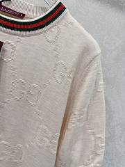 Kitlife Gucci Round Neck Pullover Short Sleeve Knitted Sweater White - 6