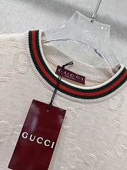 Kitlife Gucci Round Neck Pullover Short Sleeve Knitted Sweater White - 5
