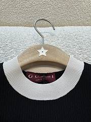 Kitlife Gucci La Famiglia series double-G Knit Short-sleeved Top Black - 4