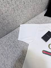 Kitlife Gucci White Washed Cotton Jersey With Gucci Print T-shirt - 3