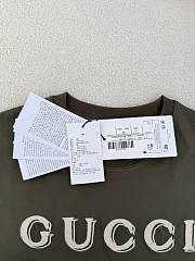 Kitlife Gucci Cotton Jersey T-shirt With Embroidery Green  - 6