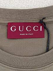 Kitlife Gucci Cotton Jersey T-shirt With Embroidery Green  - 5