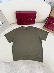 Kitlife Gucci Cotton Jersey T-shirt With Embroidery Green  - 2