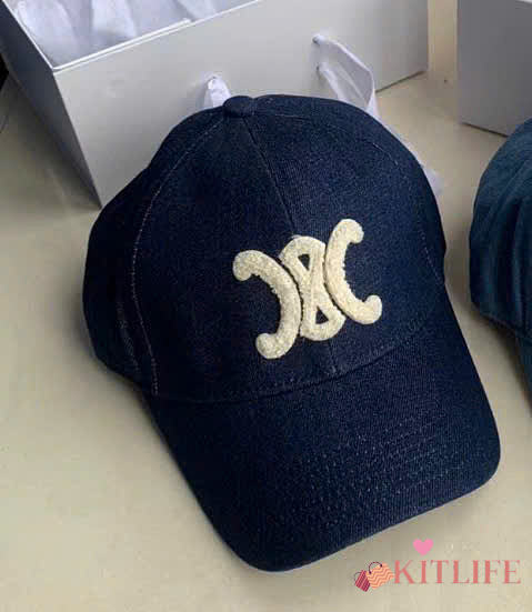 Kitlife Celine Arc de Triomphe Cowboy Baseball Cap Dark Denim  - 1