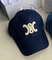 Kitlife Celine Arc de Triomphe Cowboy Baseball Cap Dark Denim  - 1