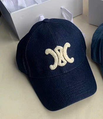 Kitlife Celine Arc de Triomphe Cowboy Baseball Cap Dark Denim 