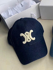 Kitlife Celine Arc de Triomphe Cowboy Baseball Cap Dark Denim  - 4
