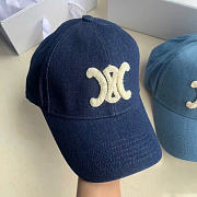 Kitlife Celine Arc de Triomphe Cowboy Baseball Cap Dark Denim  - 2
