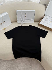 Kitlife Dior T-shirt Black With Dior Clover Embroidery - 6