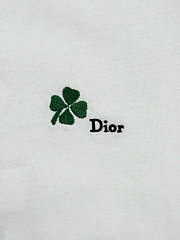 Kitlife Dior T-shirt White With Dior Clover Embroidery  - 4