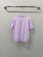Kitlife Dior T-Shirt Pink with Dior Clover Embroidery - 2