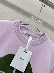 Kitlife Dior T-Shirt Pink with Dior Clover Embroidery - 5