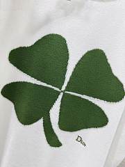 Kitlife Dior T-Shirt White with Clover Embroidery - 5