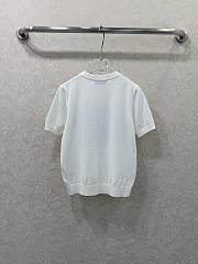 Kitlife Dior T-Shirt White with Clover Embroidery - 2