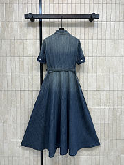 Kitlife Dior Mid-Length Belted Shirtdress Blue Denim - 5