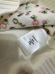 Kitlife Dior Short-Sleeved Embroidered Sweater Multicolor Daisy Garden Cashmere Knit - 2