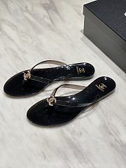 Kitlife Chanel Diamond Jelly Beach Flip-Flops Black - 6