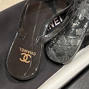 Kitlife Chanel Diamond Jelly Beach Flip-Flops Black - 4