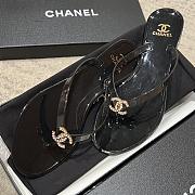 Kitlife Chanel Diamond Jelly Beach Flip-Flops Black - 3