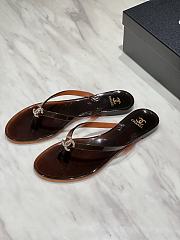 Kitlife Chanel Diamond Jelly Beach Flip-Flops Dark Brown - 6