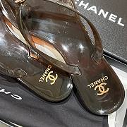Kitlife Chanel Diamond Jelly Beach Flip-Flops Dark Brown - 3