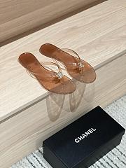 Kitlife Chanel Diamond Jelly Beach Flip-Flops Beige - 6