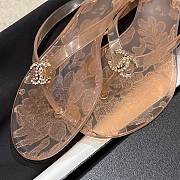 Kitlife Chanel Diamond Jelly Beach Flip-Flops Beige - 5