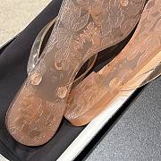 Kitlife Chanel Diamond Jelly Beach Flip-Flops Beige - 4