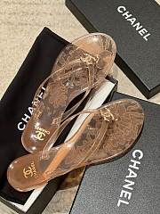 Kitlife Chanel Diamond Jelly Beach Flip-Flops Beige - 3