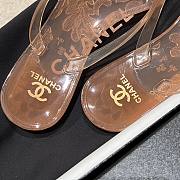 Kitlife Chanel Diamond Jelly Beach Flip-Flops Beige - 2
